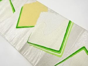 アンティーク　破れ色紙模様織り出し袋帯（材料）